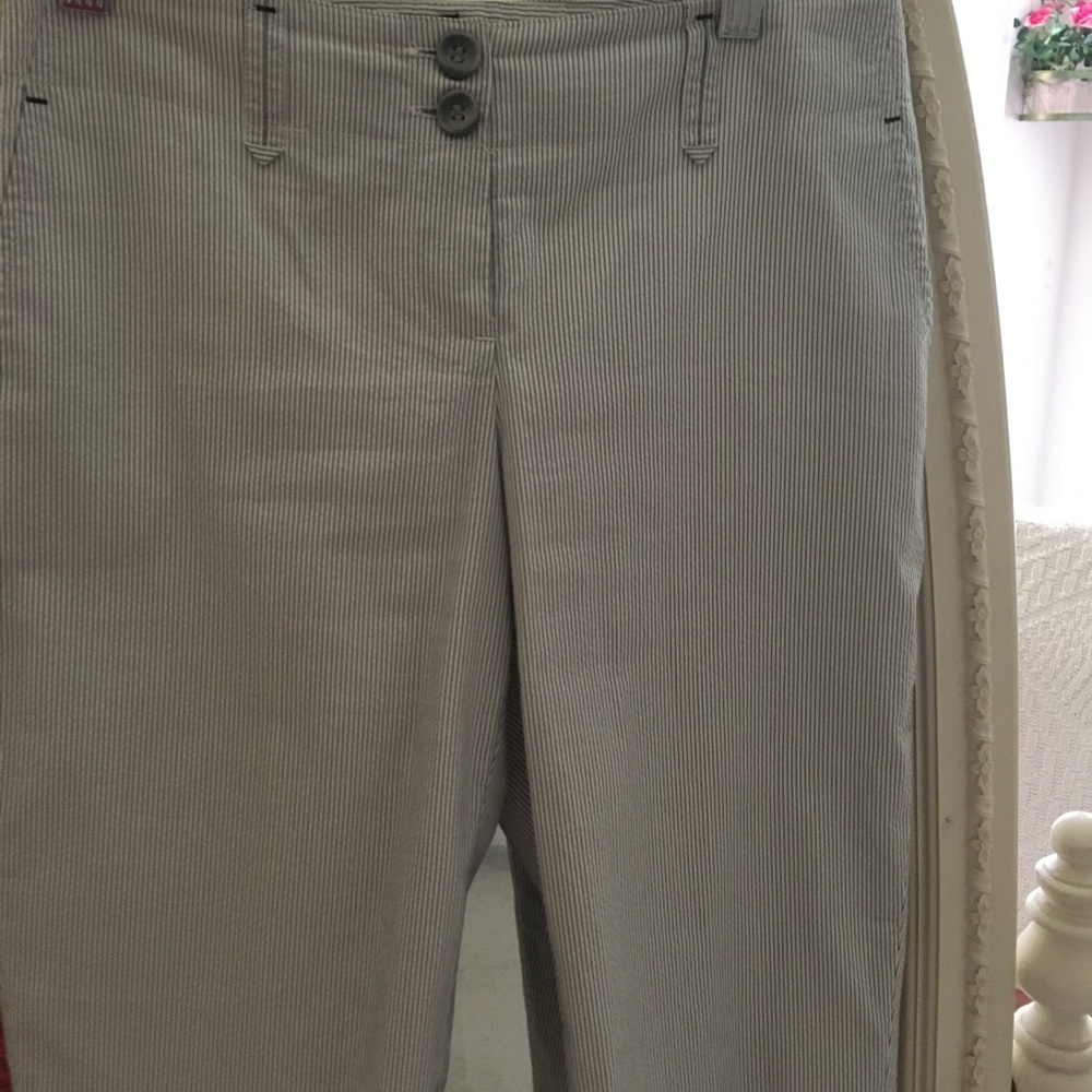 Ann Taylor Loft Size 0P pinstriped Bermuda shorts